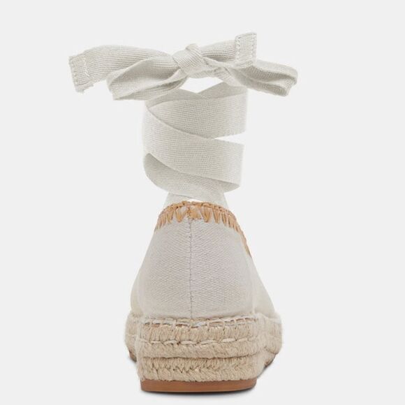 DOLCE VITA Women’s Morgan Espadrilles Flats in the Size 9.5 in Ivory Canvas - Picture 13 of 15